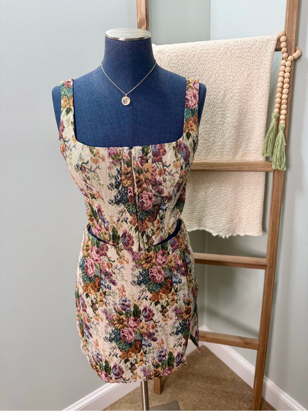 Wild Fable Floral Tapestry Corset Top and Skirt Set Size 4 Small